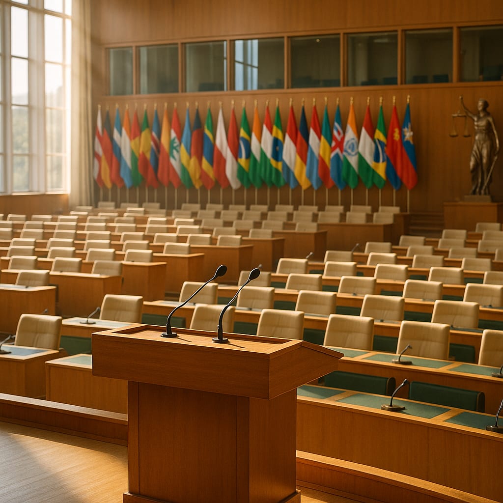 A global warrant, a New York podium, and no clear enforcer