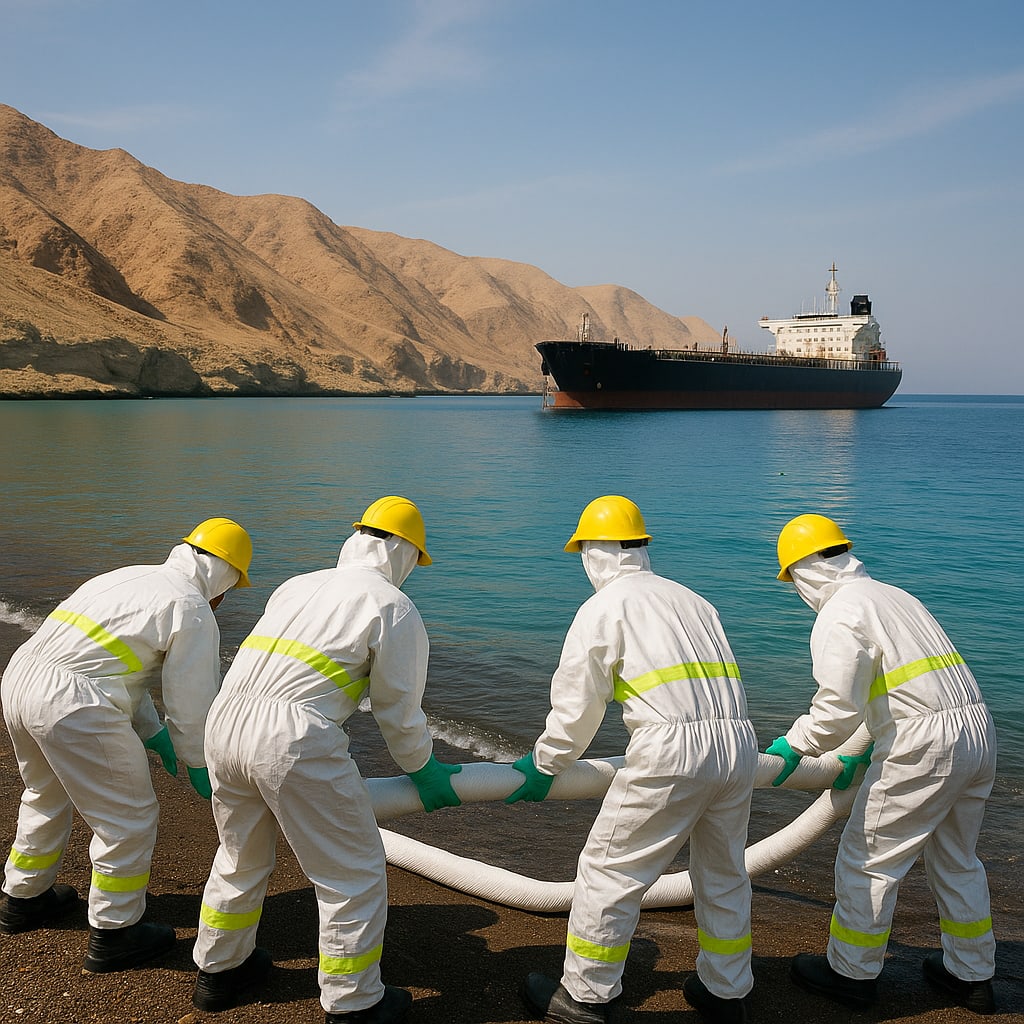 Cleanup races ahead while culpability stalls in Oman’s alleged shadow‑fleet spill