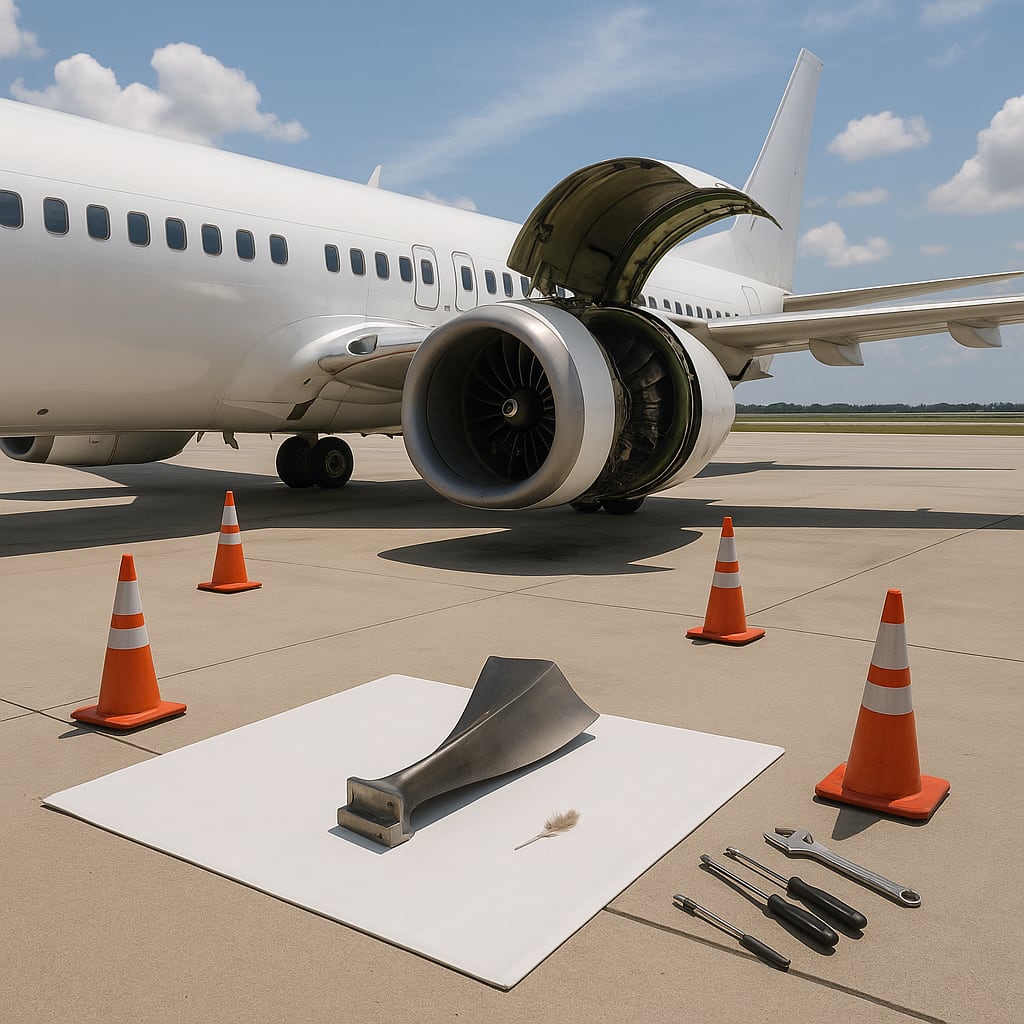 Bird strike or mechanical fault—and the safety response that follows