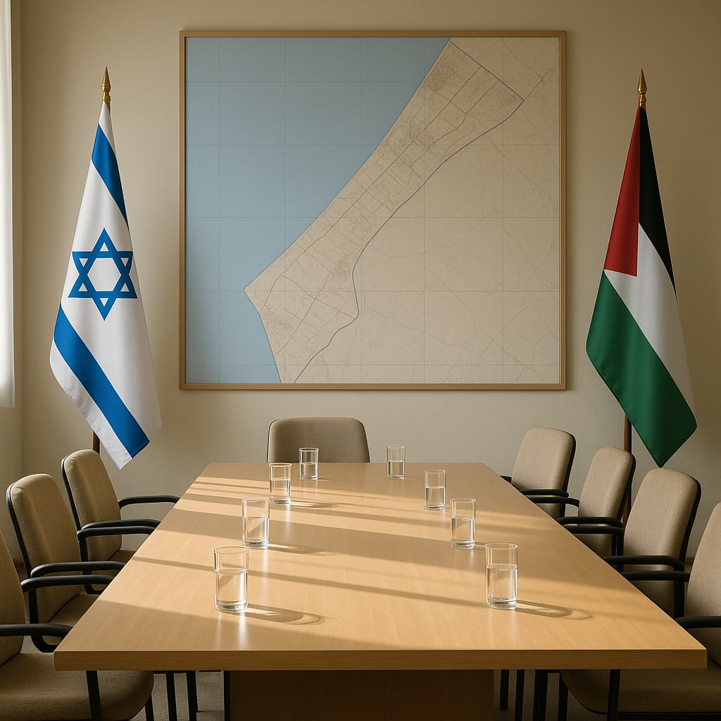 A Gaza cafe strike blurs lines as cease-fire talks proceed