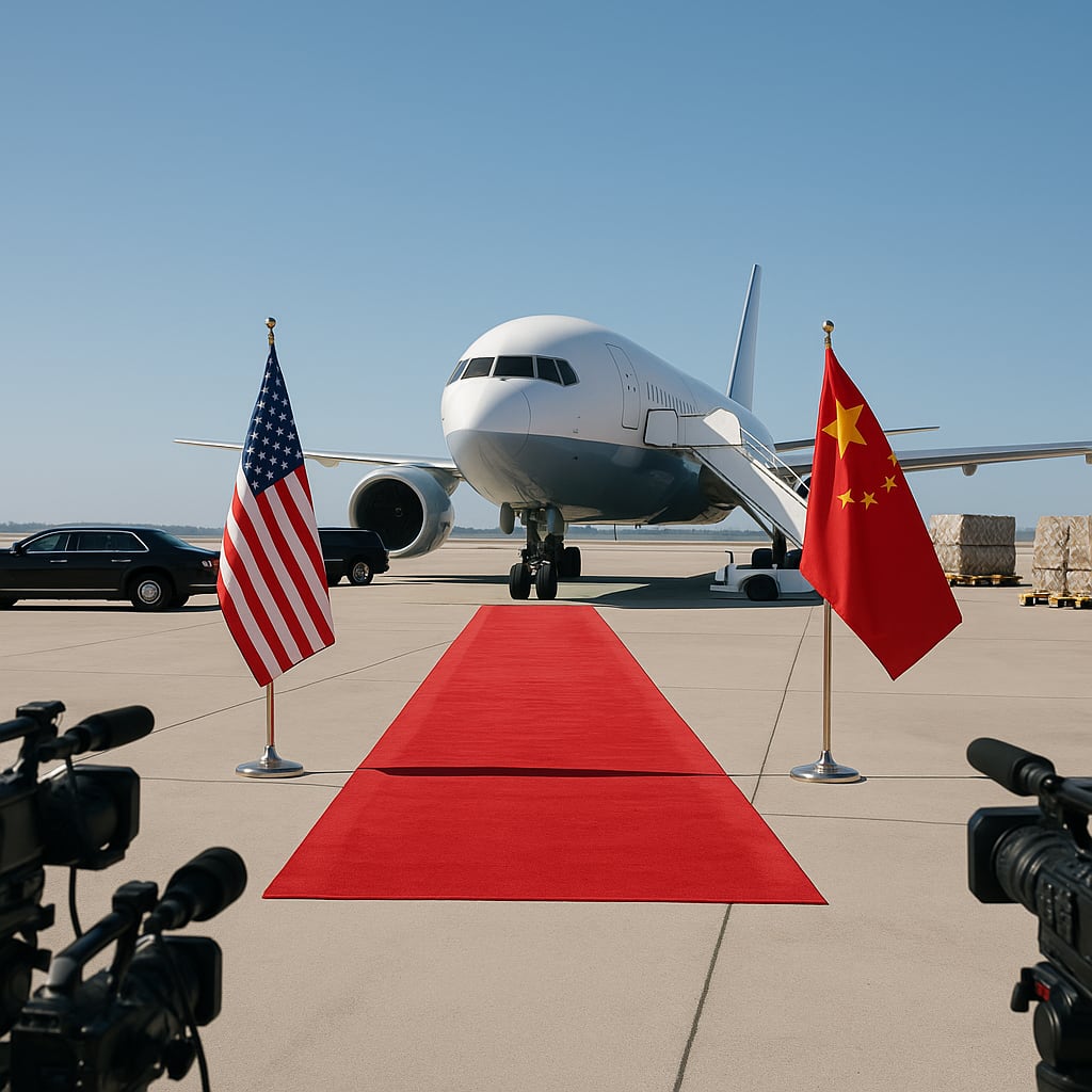 Red carpet warmth collides with unresolved rivalry over tech and Taiwan