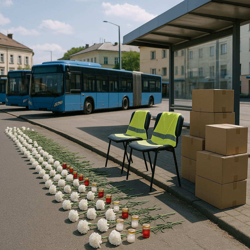 Buses hit in Kramatorsk; intent, method, and risk remain unsettled