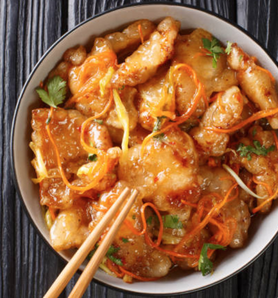 Guo bao rou sweet and sour pork