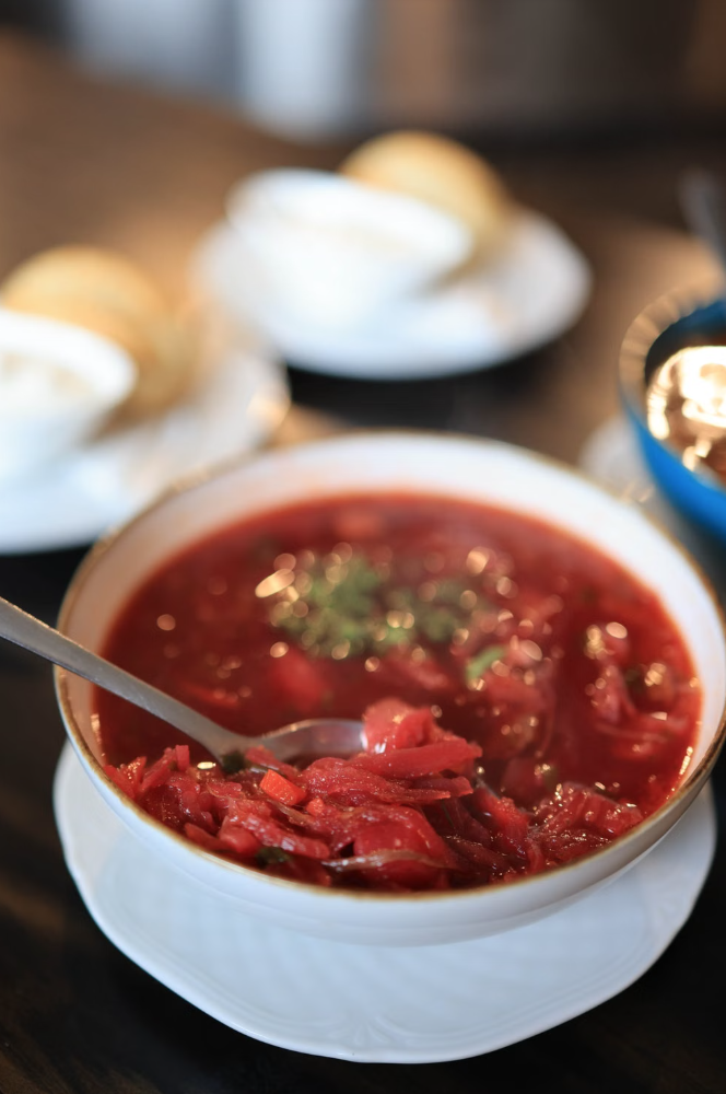 Russian borscht soup