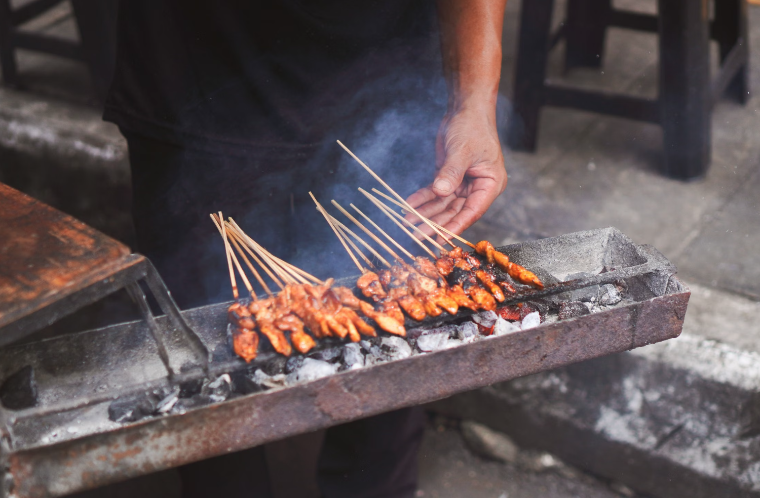 Street BBQ skewers