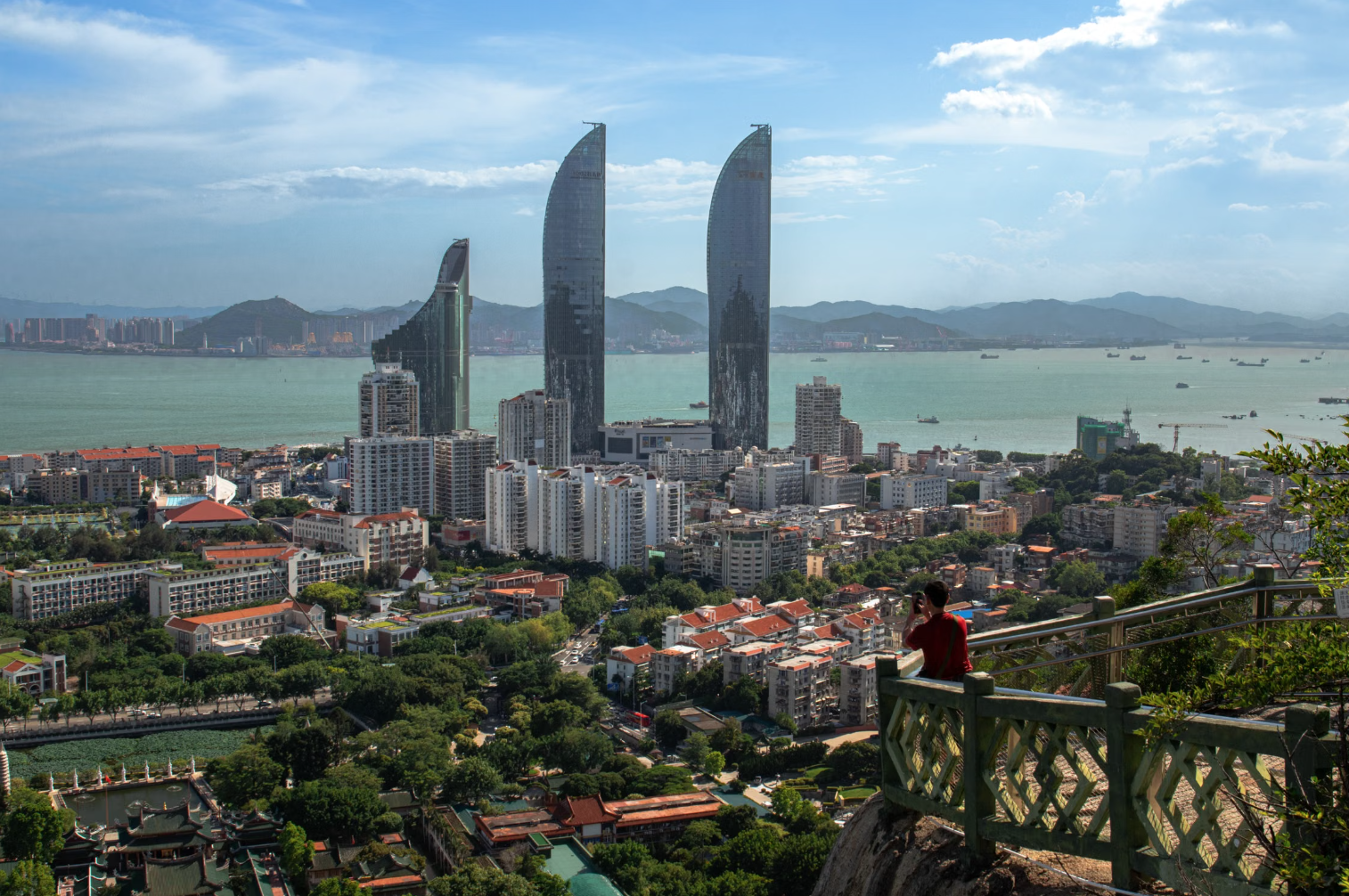 Xiamen coastline or Gulangyu island