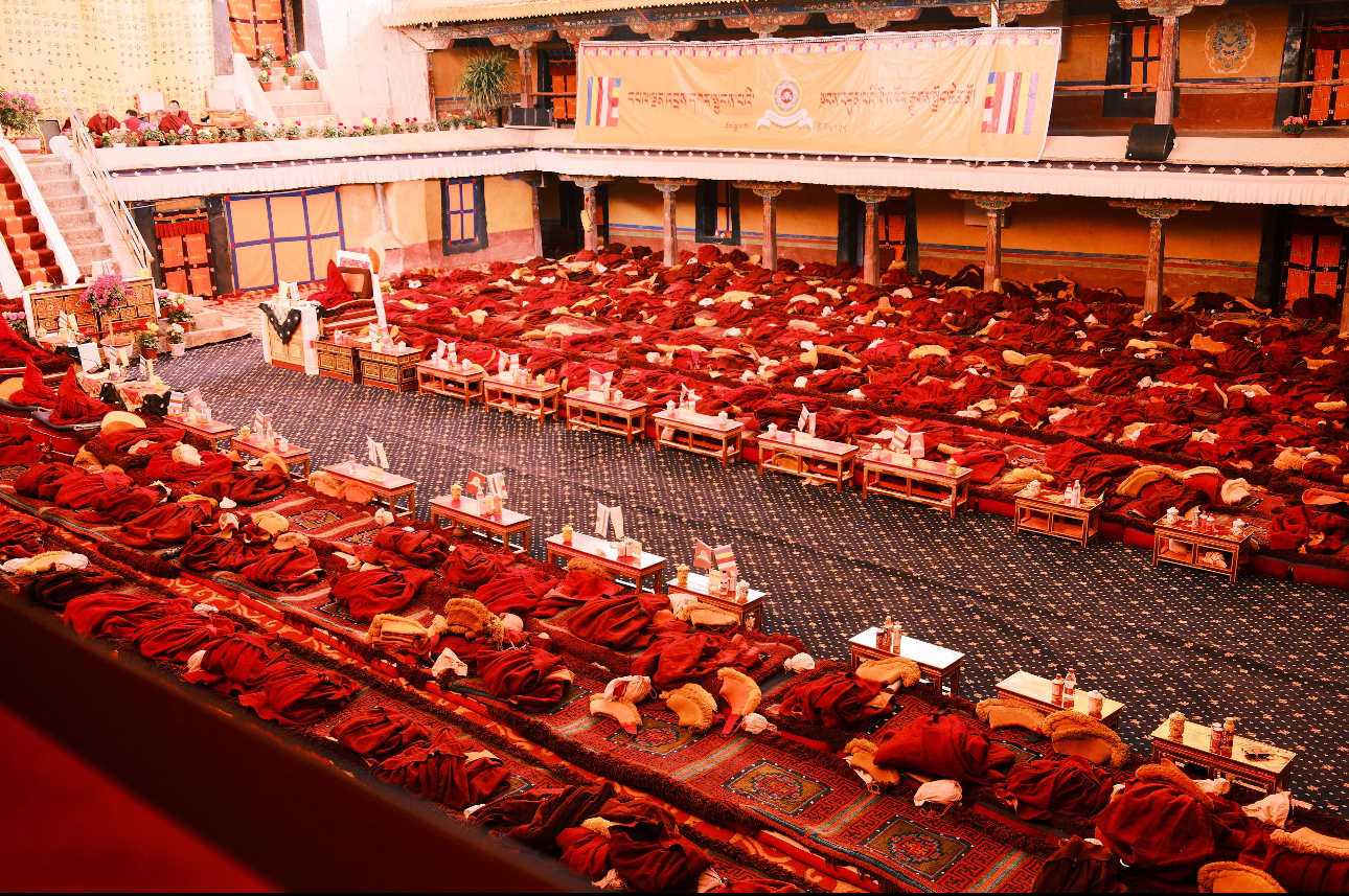 Drepung Monastery on the hillside