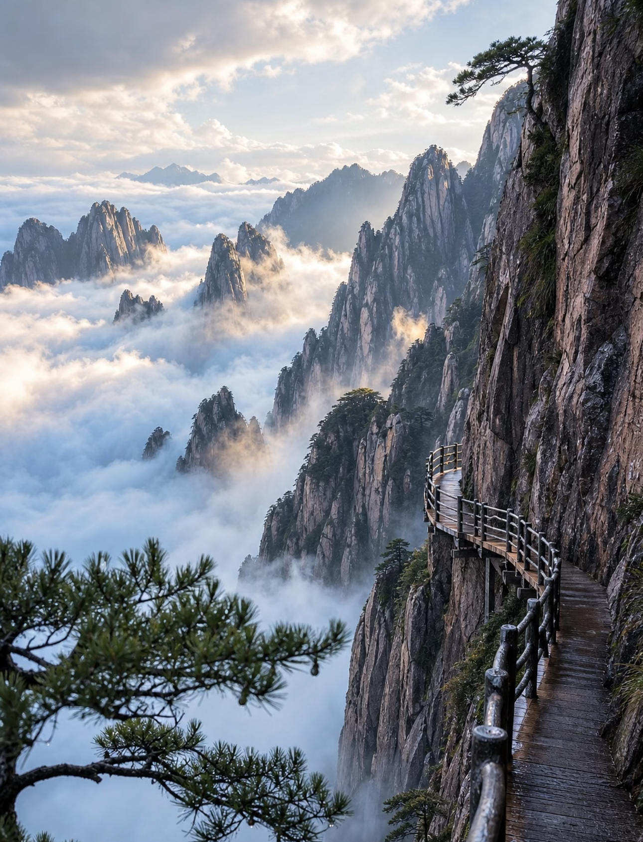 Xihai Grand Canyon cliff path