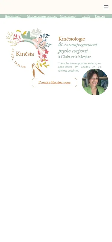 Ancien site sur mobile : menu tassé et mise en page de bureau rétrécie