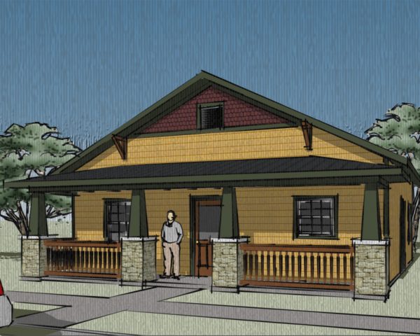 Traditional Two Story Craftsman - NEH Model # Apex Bungalow Craftsman Home - NEH Model #175 thumbnail 2