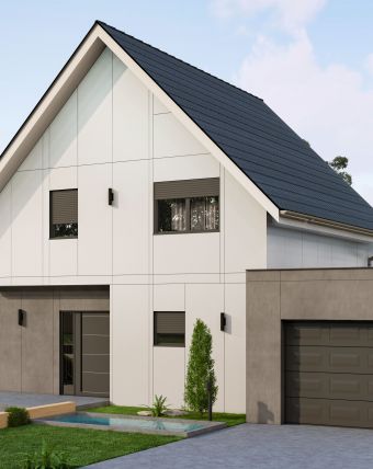Maison préfabriquée ossature bois à toit 4 pentes thumbnail 2
