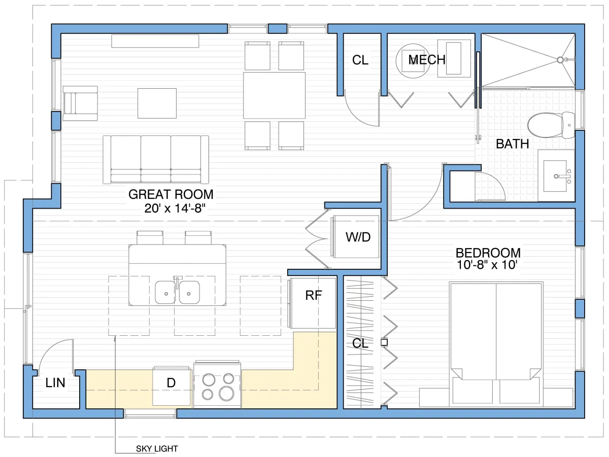 1 Bedroom | 500 SF thumbnail 2