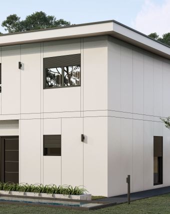 Maison préfabriquée ossature bois à toit monopente thumbnail 2