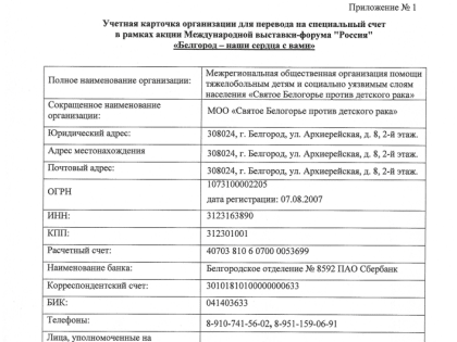 Сбор средств для поддержки жителей Белгородской области