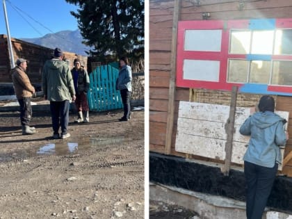 «Партдесант» проверил ход капремонта школы в Усть-Коксинском районе