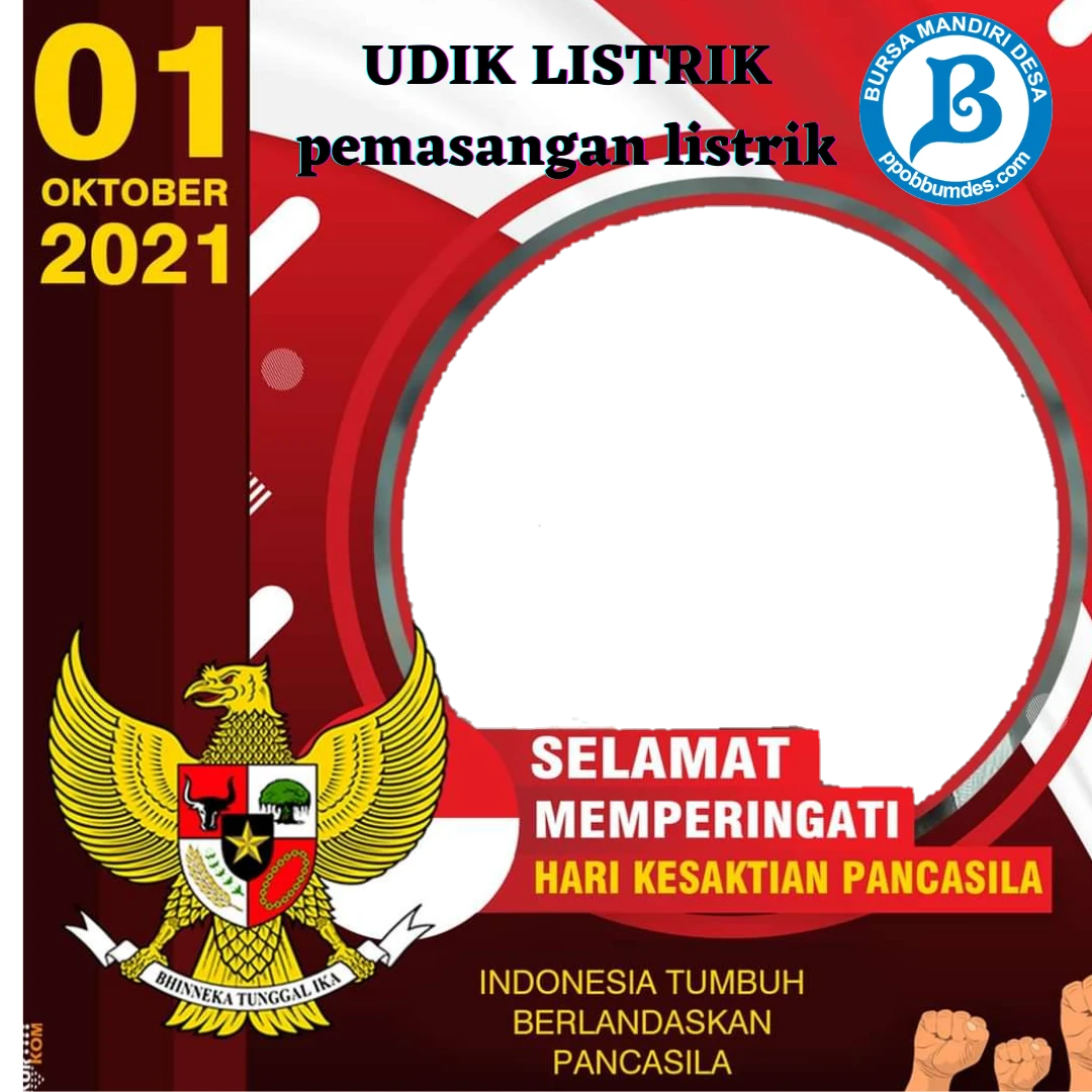 Download Gambar Twibbon Listrik 2021 buatan shomad