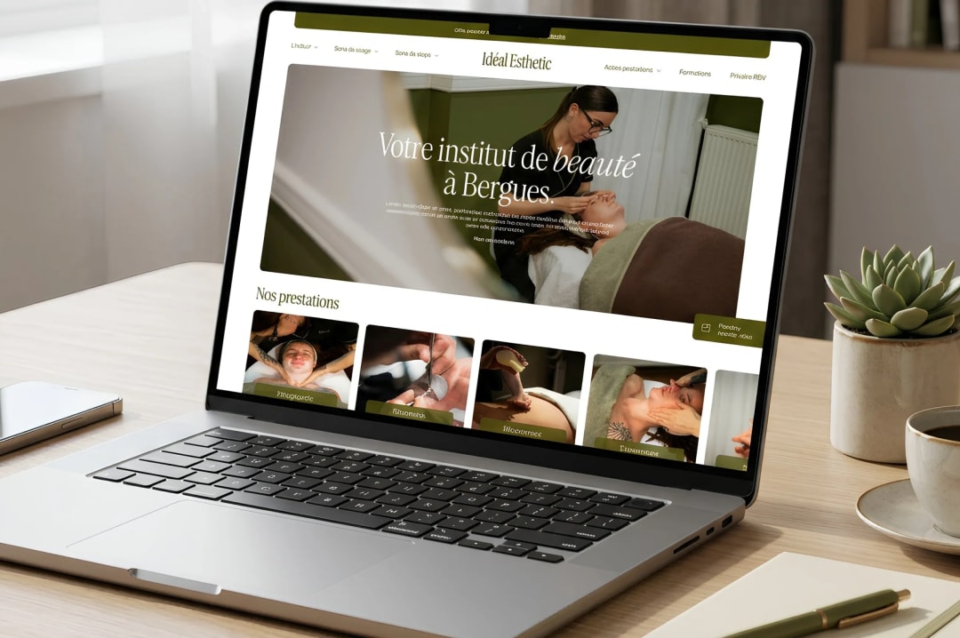 Site internet de l'institut Idéal Esthetic à Bergues