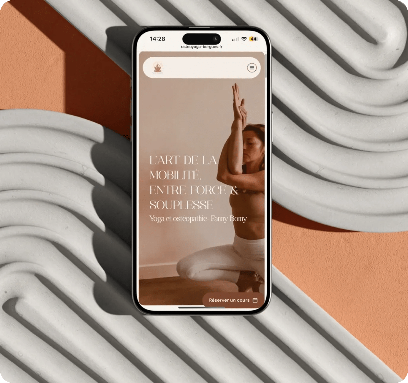 Site Fanny Osteo Yoga sur mobile