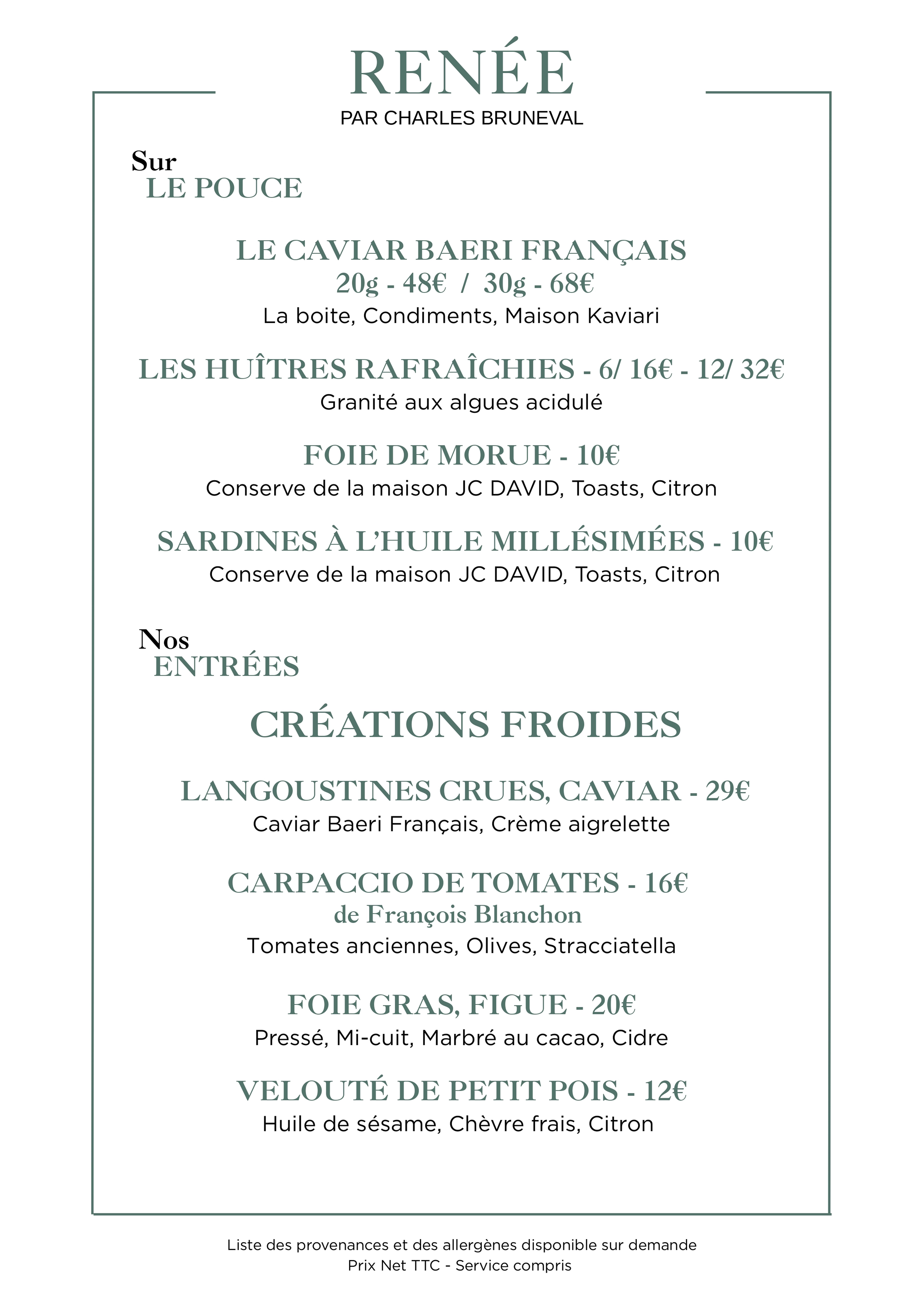 Entrées