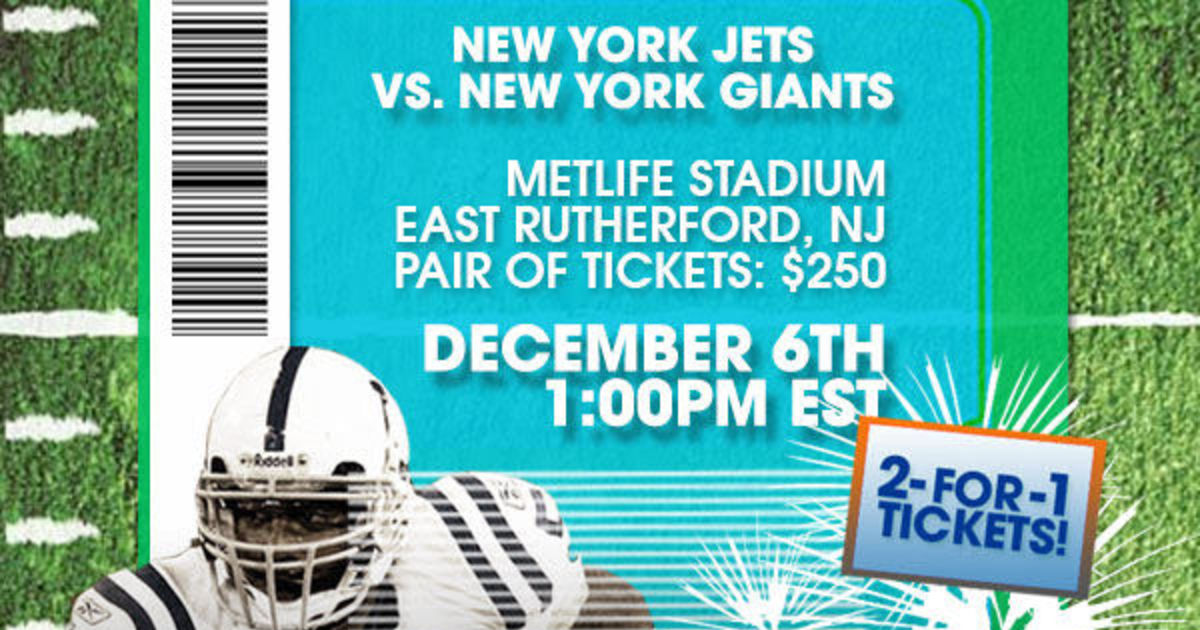 How to get 2for1 Jets vs. Giants tickets