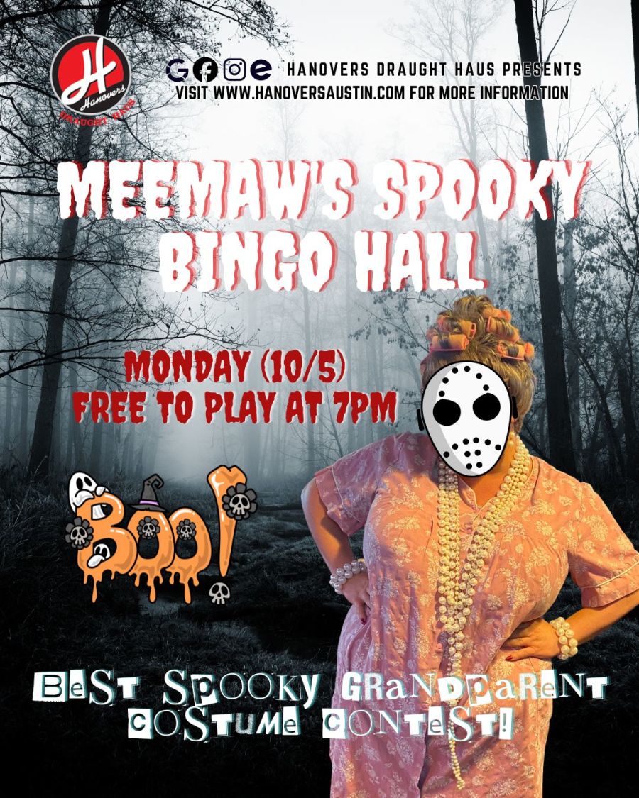 Spooky Meemaw Drag Bingo Hall at Hanoves Pflugerville