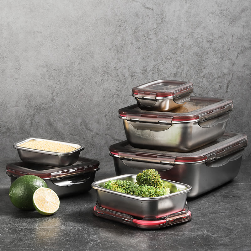 SET TUPPERS ACERO INOX.