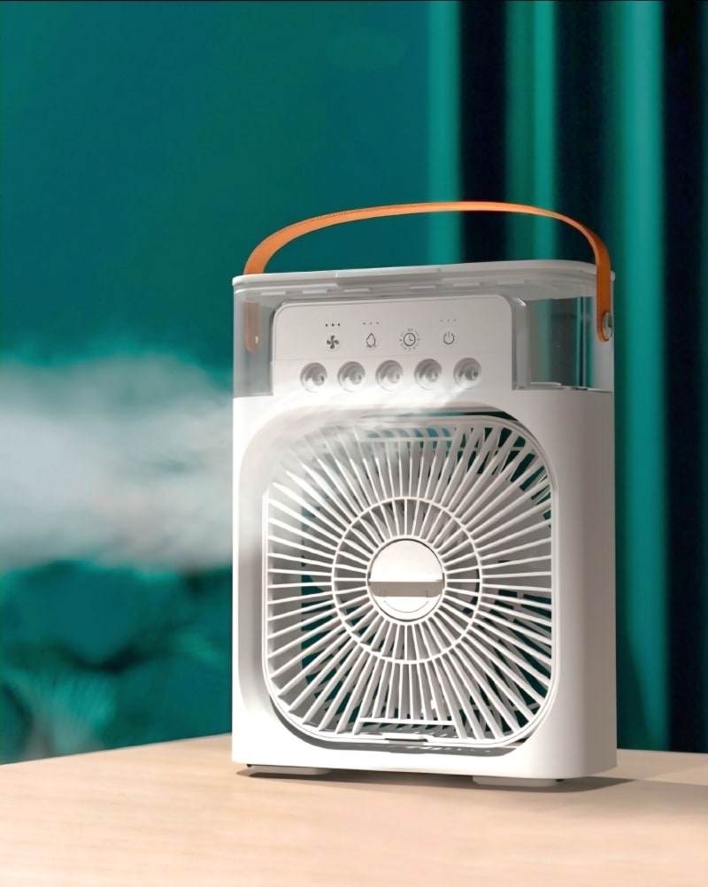 MINI VENTILADOR CON HUMIDIFICADOR
