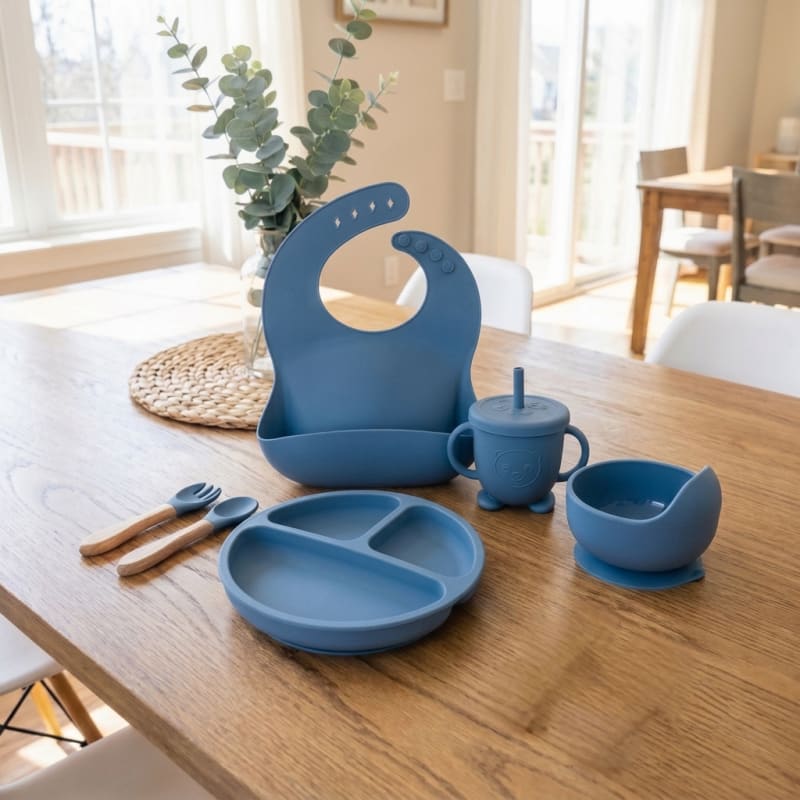 SET DE ALIMENTACION DE SILICONA PARA BEBE