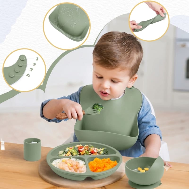 SET DE ALIMENTACION DE SILICONA PARA BEBE