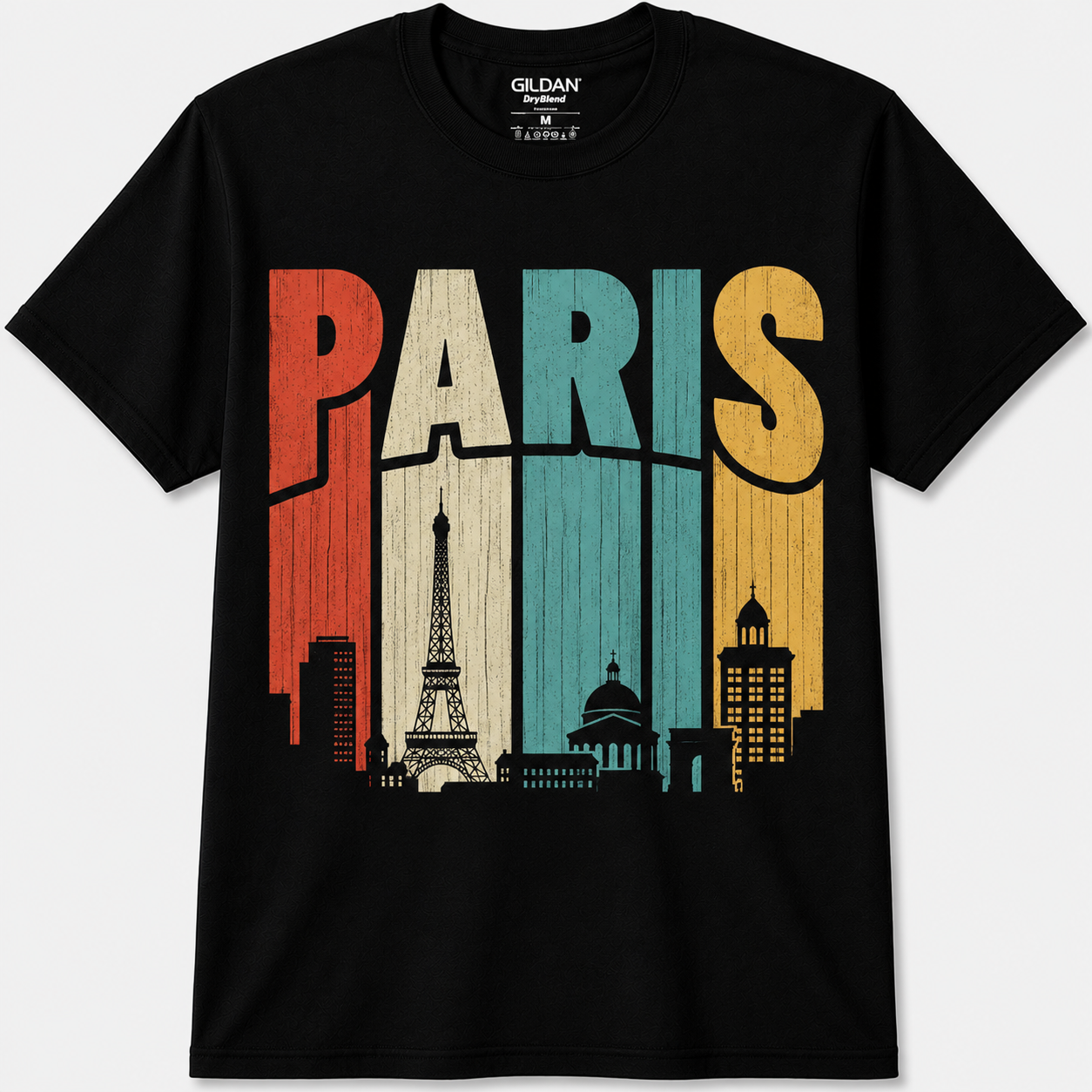 Paris Retro Skyline Graphic Tee