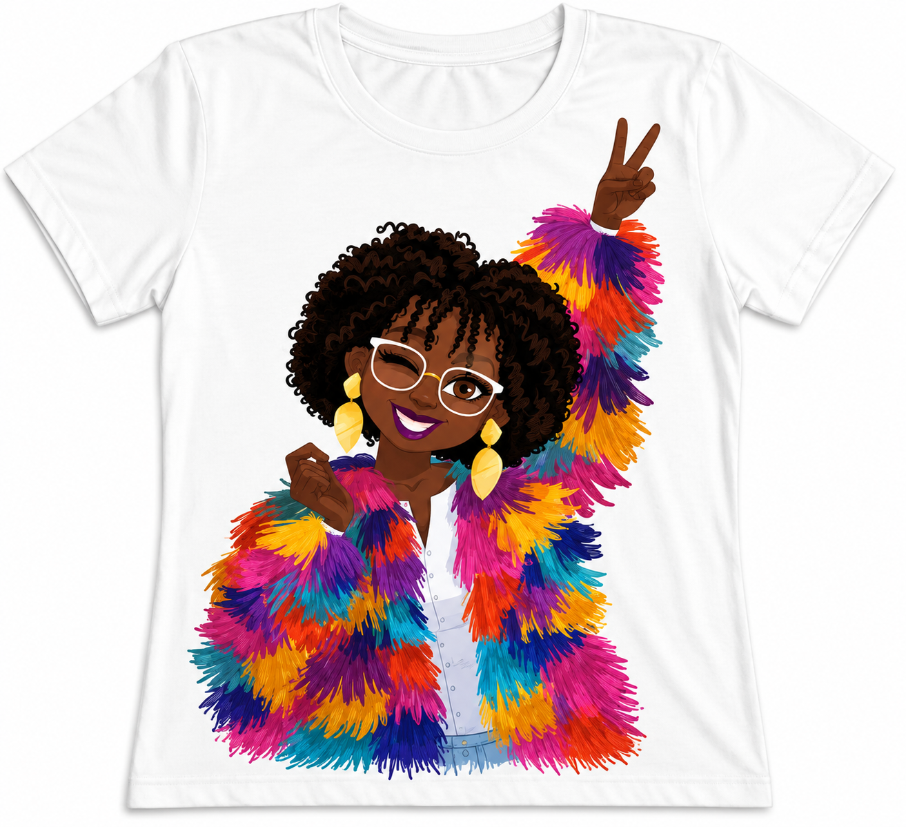 Rainbow Fur Vibes Graphic Tee