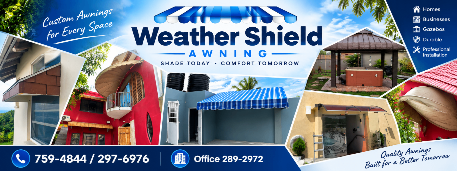 D WeatherShield Awnings cover