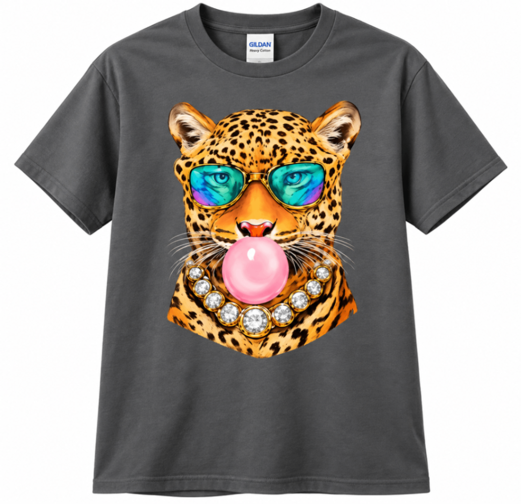 Leopard Bubblegum Graphic T-Shirt