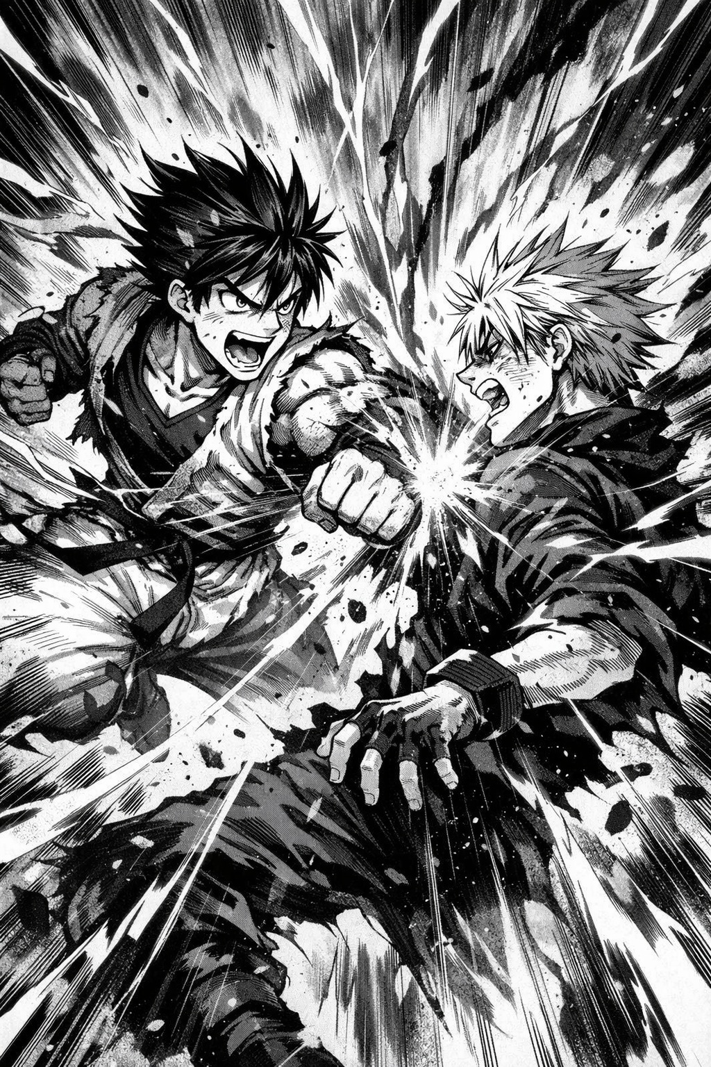 Chat B: Action manga context