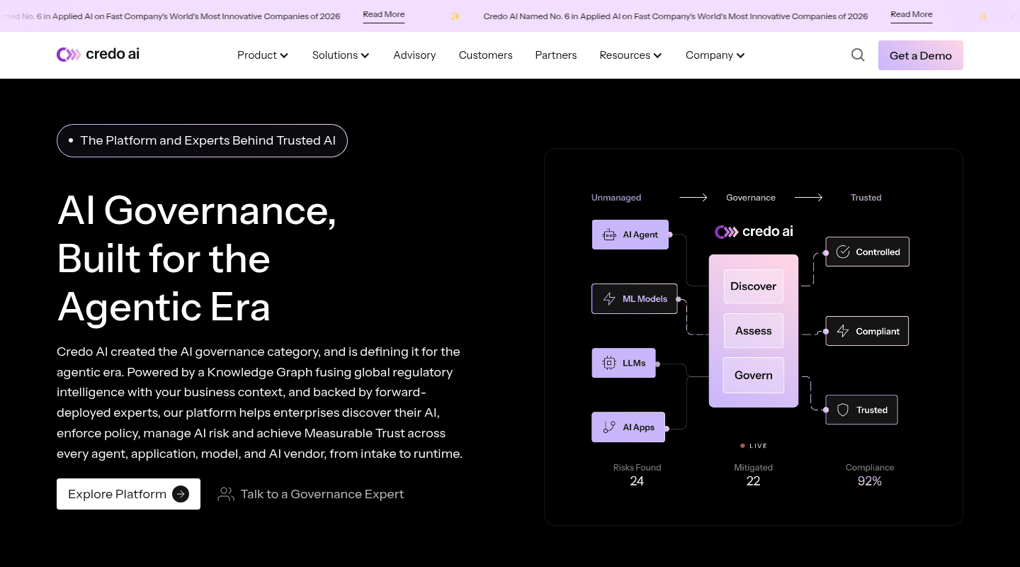 Credo AI homepage