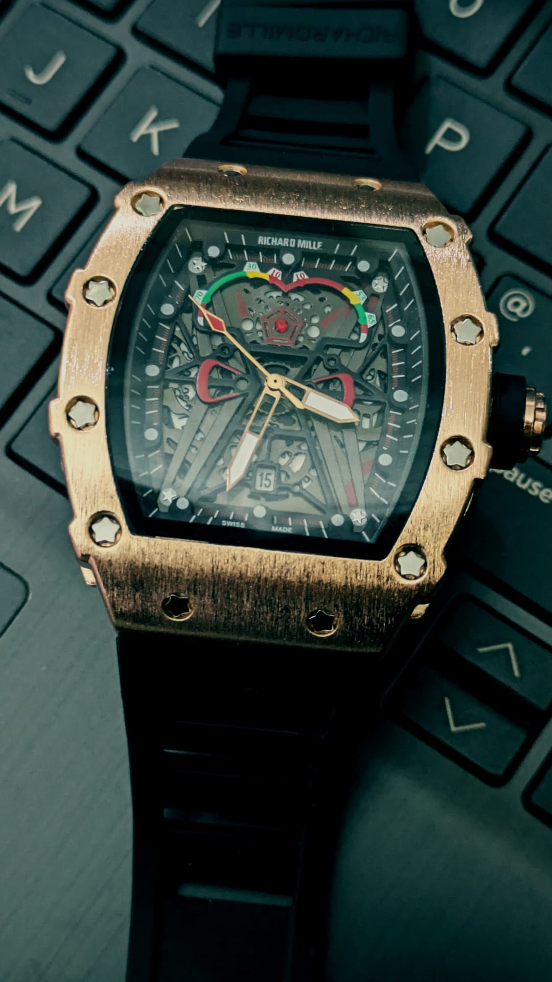 RM Copper-Tone Skeleton Watch image 2