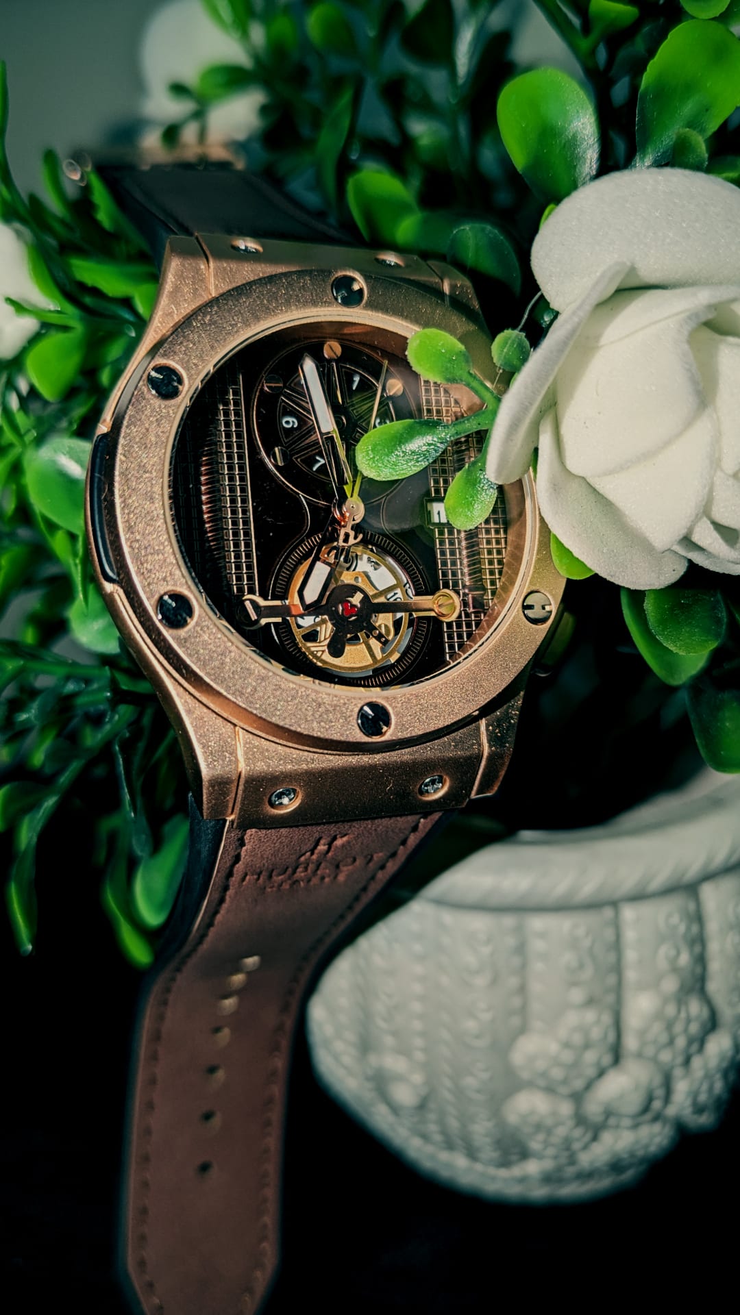 Hublot Gold-Tone Skeleton Watch image 1