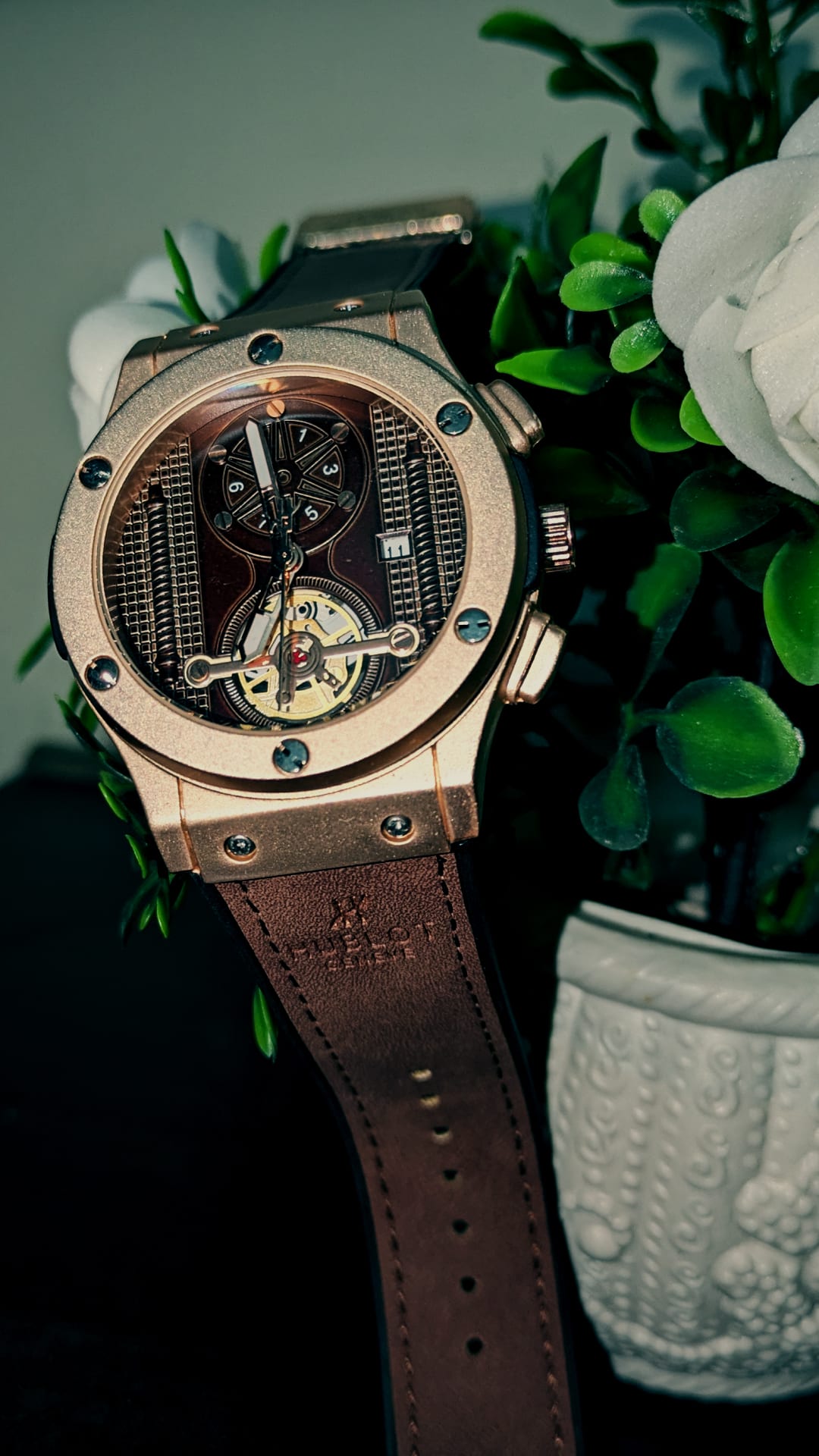Hublot Gold-Tone Skeleton Watch image 2