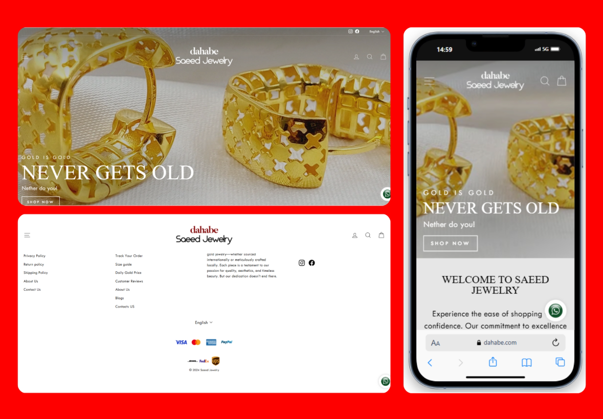 Dahabe – Golden Jewelry Shopify Store