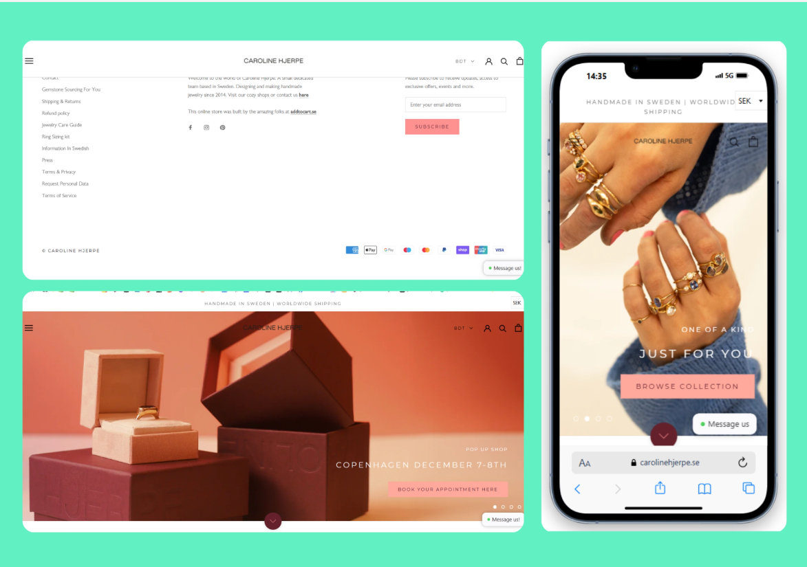 Caroline Hjerpe – Luxury Jewelry Shopify Store