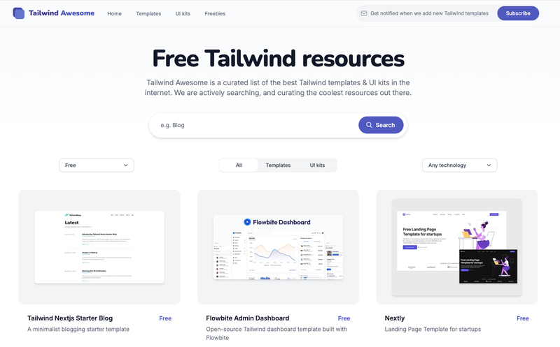 tailwind awesome