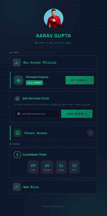 BioScript page demo 11