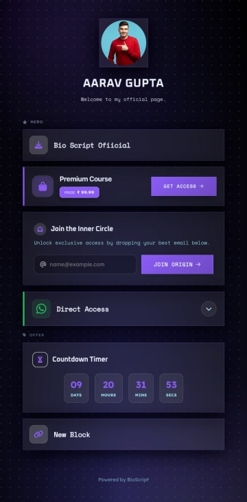 BioScript page demo 9