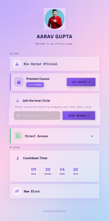 BioScript page demo 4
