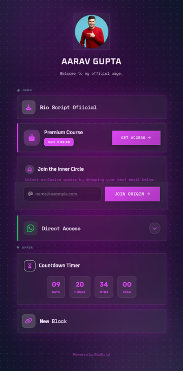 BioScript page demo 7
