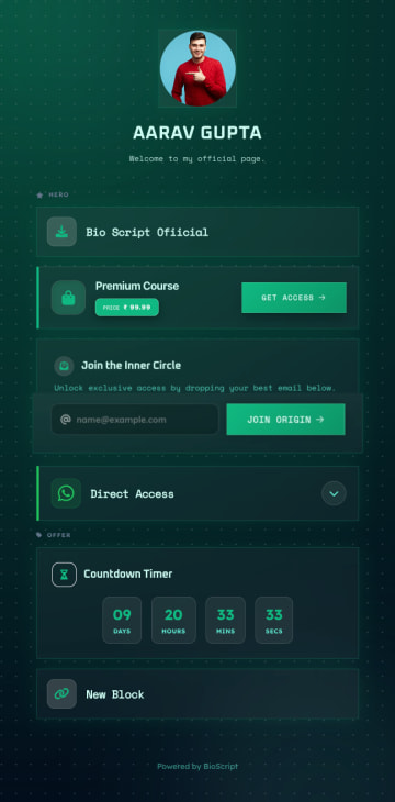 BioScript page demo 8
