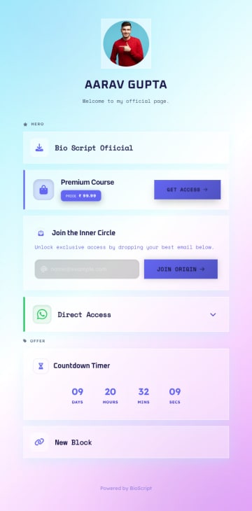 BioScript page demo 5
