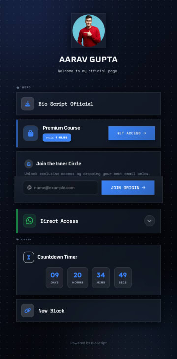 BioScript page demo 1