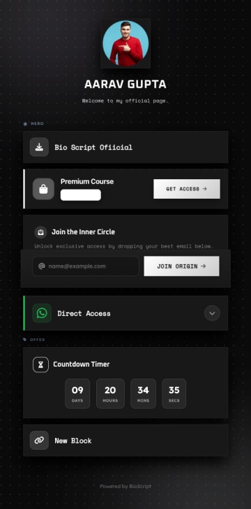 BioScript page demo 3