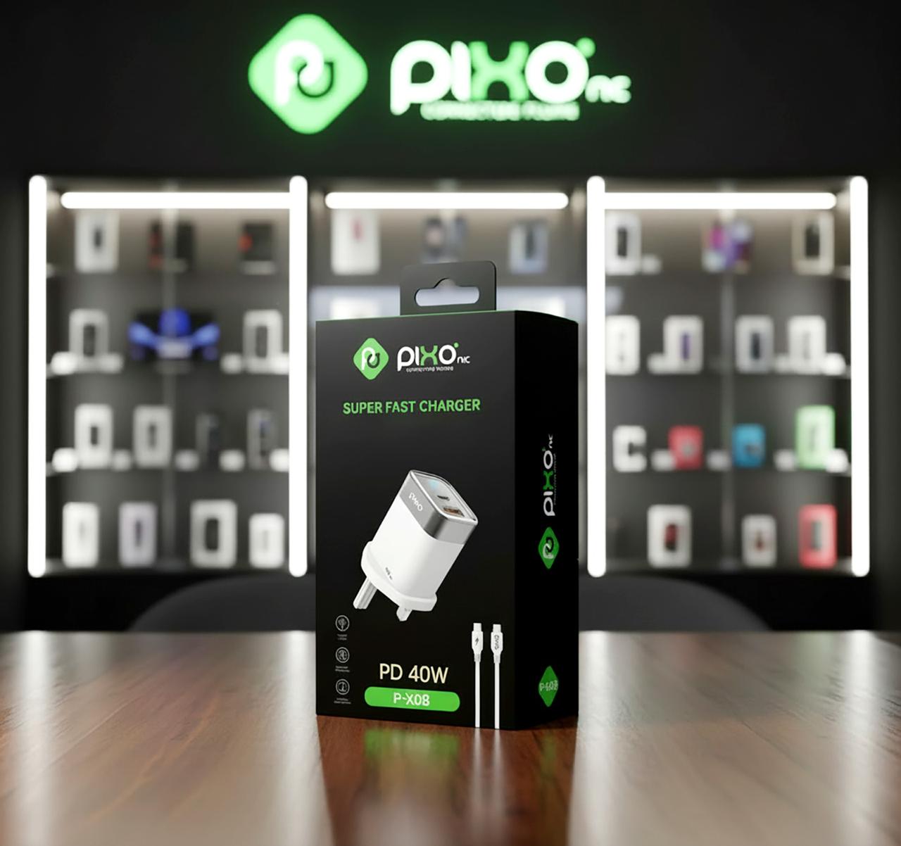 Pixo P-X08 PD 40W Super Fast Charger